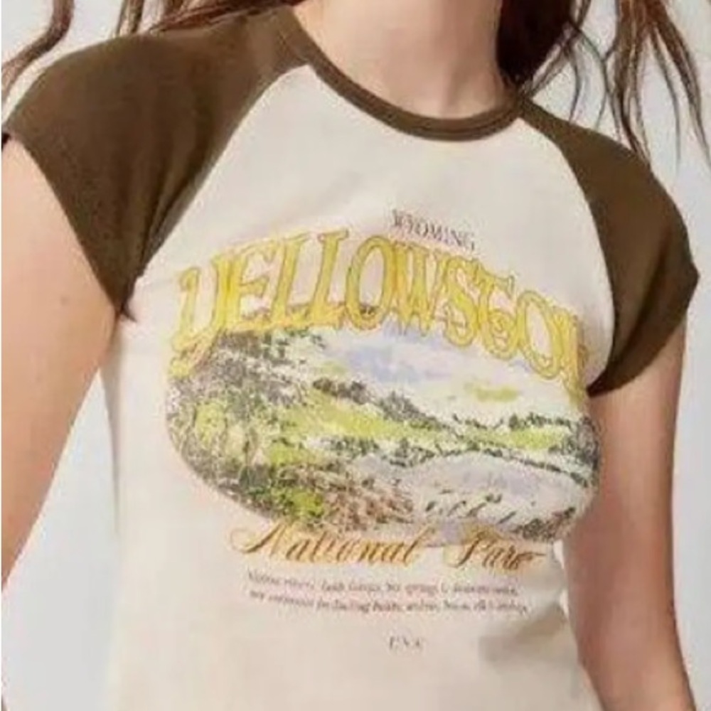 Urban Outfitters Yellowstone Raglan Baby Tee